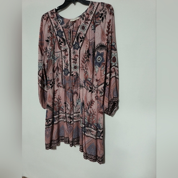 Avenue Pink Paisley Floral Midi Dress - Picture 2 of 8